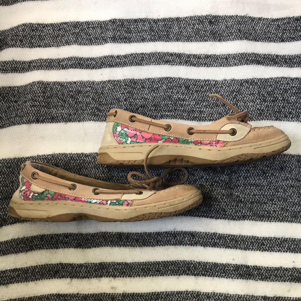 Girls Sperry Angelfish Boat Shoes, size 3.5